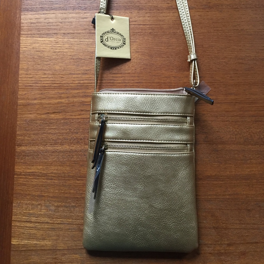 D'Orcia Gold Crossbody Bag